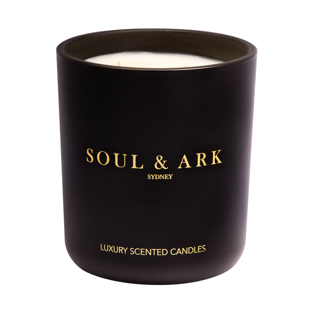 Soul & Ark XXL Black Matt Soy Candle with Double Wick